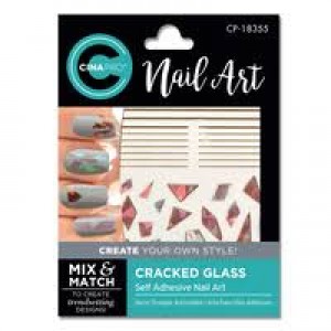 Cina pro cracked glass nail art stickers